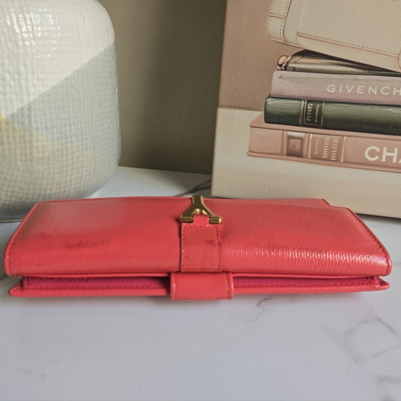 Vintage Yves Saint Laurent Large Leather Continental Flap Wallet - Picture 6 of 13